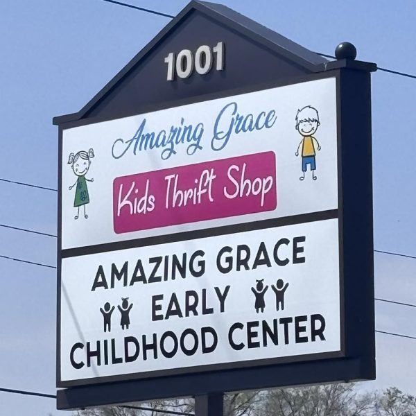 Amazing Grace Kids Thrift Shop sign