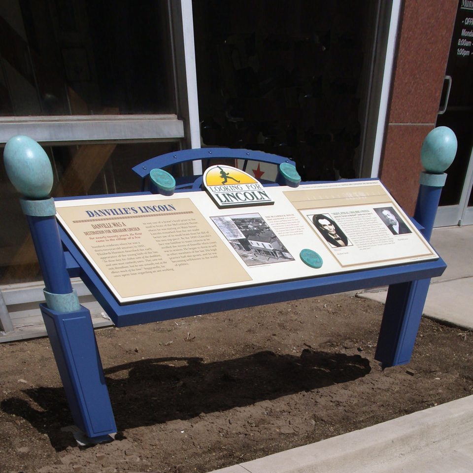 View to North - - Danville's Lincoln Marker
