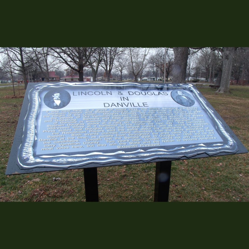 Lincoln & Douglas in Danville Marker
